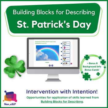 Preview of Building Blocks for Describing: St. Patrick's Day Speech Language Boom Cards
