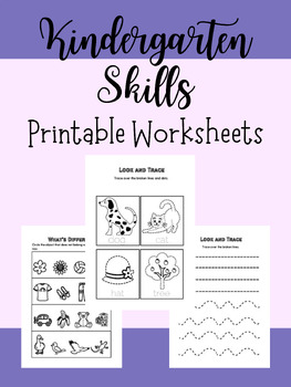 Preview of Building Blocks for Kindergarten Worksheet Set