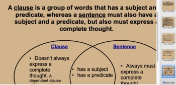 Preview of Building Blocks to Sentences: Clauses