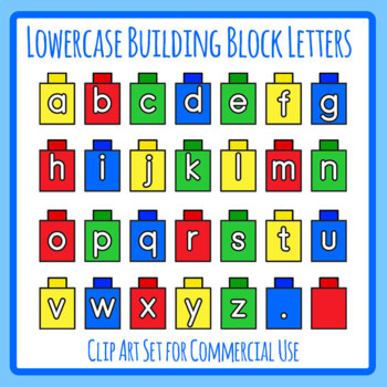 Fjendtlig dynasti Sult Building Brick Alphabet Lowercase Letters Similar to Lego 112 Images Clip  Art