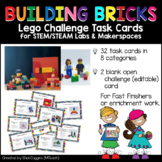 Building Bricks Lego Challenge STEM/STEAM Task Cards for M