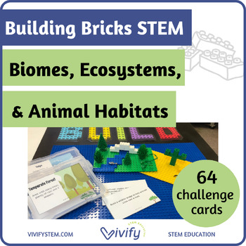 Preview of Building Bricks STEM Biomes and Habitats Engineering Design Challenge