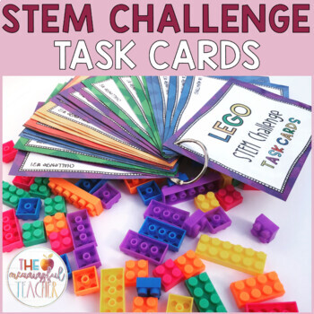 Preview of Building Bricks STEM Challenge Task Cards | Digital & Print