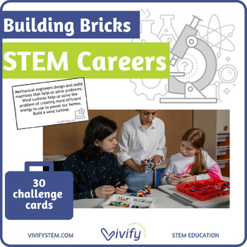 Preview of Building Bricks: STEM Careers Task Cards #sizzlingstem1