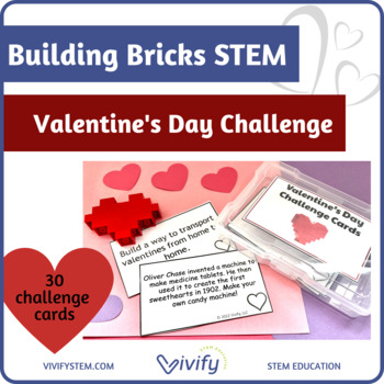 Preview of Building Bricks STEM Valentine's Day Design Challenge
