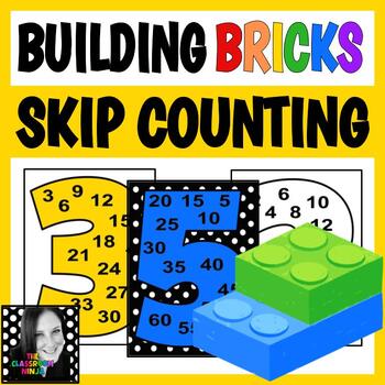 Preview of Building Bricks Skip Counting Number Posters Multiples 1-10