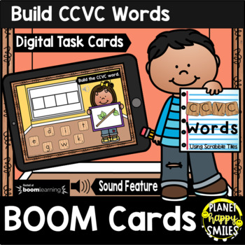 Preview of Building CCVC Words BOOM Cards