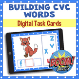 Building CVC Words - BOOM Cards - Digital Task Cards - Dis
