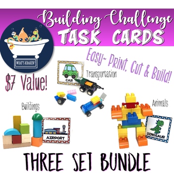 Preview of Building Challenge Task Picture Cards - 3 Set Bundle