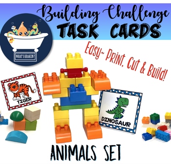 Preview of Building Challenge Task Picture Cards - Animal Pack