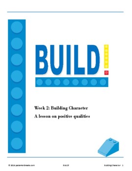 Preview of Building Character: a lesson on positive character qualities