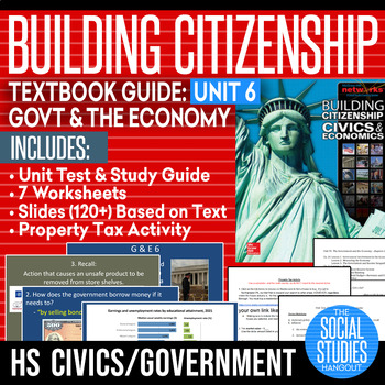 Preview of Building Citizenship Unit 6 - Government and the Economy