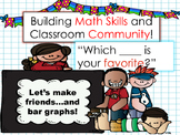 Building Classroom Community and Bar Graphs! Math Packet-No Prep