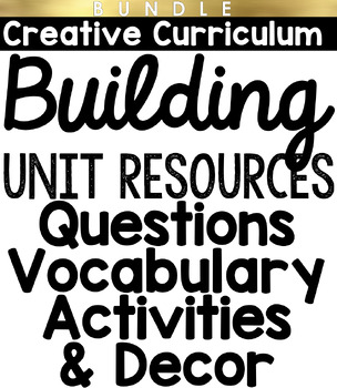 Preview of Building Creative Curriculum COMPLETE Unit Resources