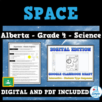Preview of Space - Alberta Science - Grade 4 - NEW 2023 Curriculum
