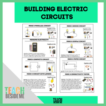 Preview of Building Electrical Circuits STEM Challenge Cards