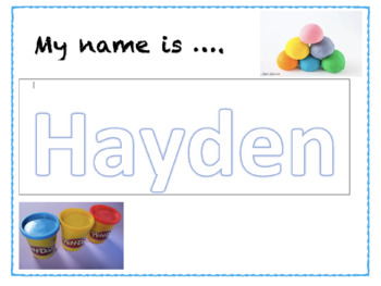 Preview of Building Fine Motor Skills with Playdough Name Mats