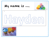 Building Fine Motor Skills with Playdough Name Mats