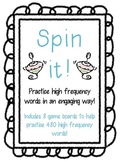 Building Fluency With High Frequency Words: Spin It!