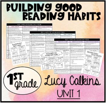 Preview of Building Good Reading Habits Lesson Plans ( 1st grade Unit 1)