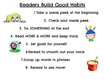 Good Reading Habits Anchor Chart