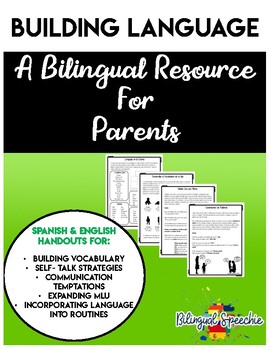 Preview of Building Language:(Spanish & English) Handouts for Parents