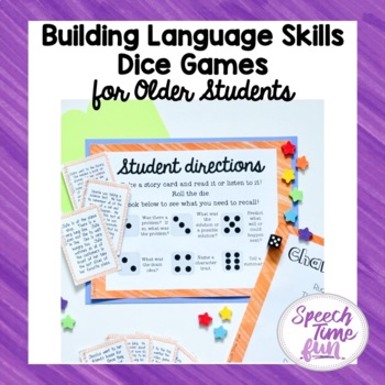 Preview of Building Language Skills Dice Game For Older Students