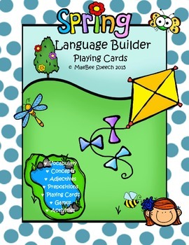 Preview of Building Language and Syntax: Speech and Language Therapy Spring Theme Games
