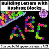 Building Letters with Hashtag Blocks Task Cards