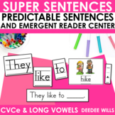 Building Long Vowels & CVCe Sentences Center with Predicta