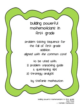 Preview of CGI Addition Word Problems for First Grade - Building Math Power!