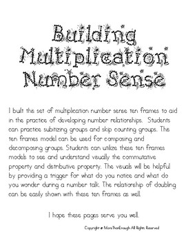 Preview of Building Multiplication Number Sense