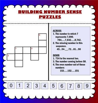 Preview of Building Number Sense - Early Number Work Puzzles.