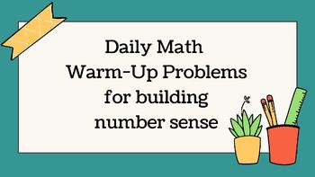 Preview of Building Number Sense in the Middle Grades DAILY WARM-UP PROBLEMS Pack 1