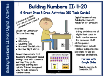 Preview of Building Numbers II (Teen Numbers) Build Concrete Learning The Digital Way!