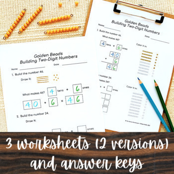 building numbers worksheets print golden beads distance montessori