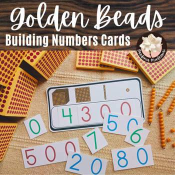 Preview of Building Numbers with Golden Beads Cards Colored Numbers Distance Montessori