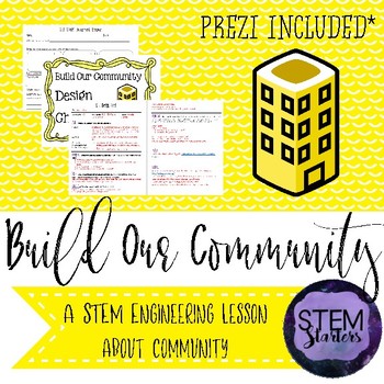 Preview of Building Our Community: wants/needs/community STEM Challenge ~STEMtivity w/Prezi