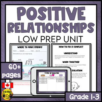 Preview of Building Positive Relationships Unit | Anti-Bullying and Friendship