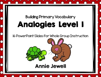 Preview of Analogies 1 - Slide Show Printables and Task Cards