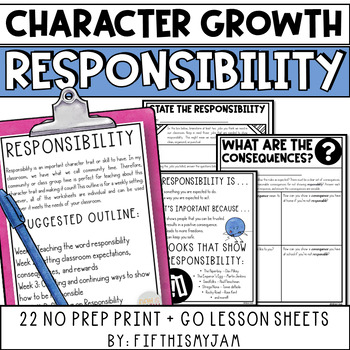 Preview of Building Responsibility | Character Growth
