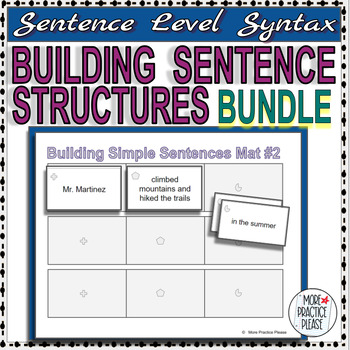 Preview of Building Sentence Structures BUNDLE for Simple, Compound, Complex Sentences