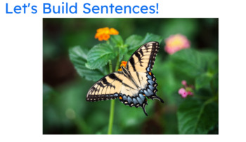 Preview of Building Sentences Activity