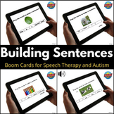 Building Sentences BOOM CARDS™ Speech Therapy Sentence Scr