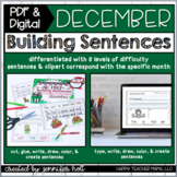 Building Sentences (December) | PDF & DIGITAL for Distance