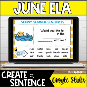 Preview of Building Sentences | Digital Literacy Center | JUNE | Verbs Adjectives Nouns