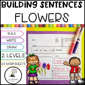 Preview of Building Sentences Flowers and Plants | Kindergarten First Grade Writing Center