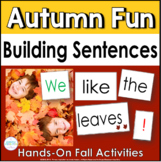 Autumn Sentence Building | Cards and Activities for the Po