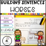 Building Sentences Horse Facts for Kids | Kinder First Gra