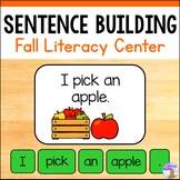 Fall / Autumn Building Sentences Literacy Center (Kindergarten)